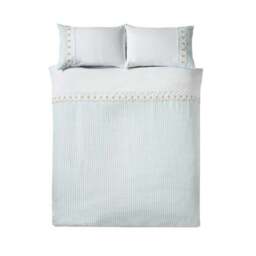 Catherine Lansfield Embroidered Daisy Duvet Cover & Pillowcase Set - thumbnail 4