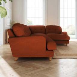 Martha Matte Plush Velvet Full Corner Sofa - thumbnail 2