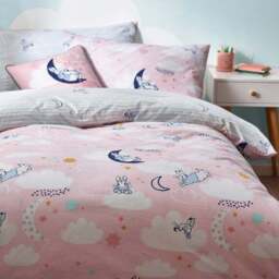 Peter Rabbit Sleepy Head Pink Duvet Cover and Pillowcase Set - thumbnail 2