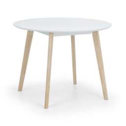 Casa 4 Seater Round Dining Table, White - thumbnail 2