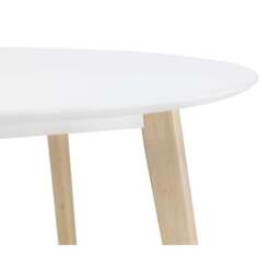 Casa 4 Seater Round Dining Table, White - thumbnail 5