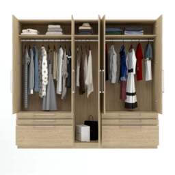 Foster 5 Door 6 Drawer Wardrobe - thumbnail 5