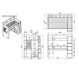 Kyrk Gaming High Sleeper Bed Frame - thumbnail 3
