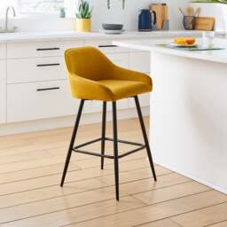 Faux Leather Bar Bar Stool Mustard Yellow Faux Leather Bar Mustard