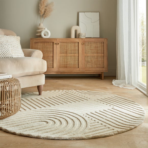 Zen Garden Round Wool Rug - image 1