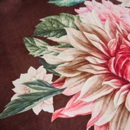 Allouise Floral Brown Luxury Velvet Duvet Cover and Pillowcase Set - thumbnail 5