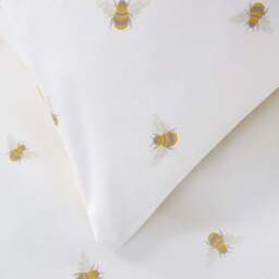Printed Bee Duvet Cover & Pillowcase Set - thumbnail 5