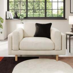 Newton Chunky Tonal Weave Snuggle Chair - thumbnail 1
