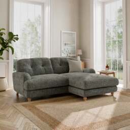Martha Chunky Chenille Corner Chaise Sofa - thumbnail 1