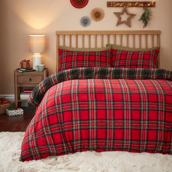 Traditional Check Duvet Cover and Pillowcase Set