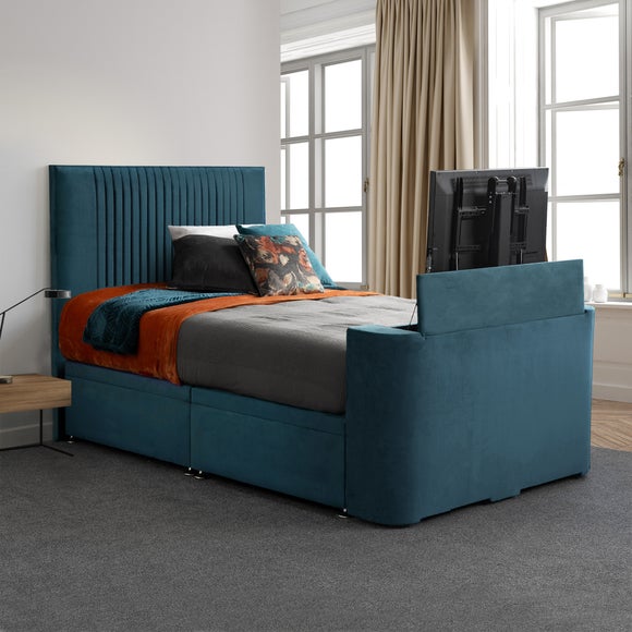 Sweet Dreams Opulence Vertical Pleated Side Lift Ottoman TV Bed - image 1