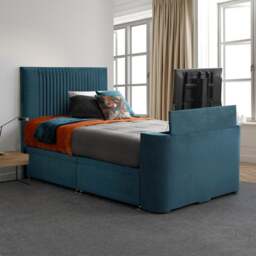Sweet Dreams Opulence Vertical Pleated Side Lift Ottoman TV Bed - thumbnail 1