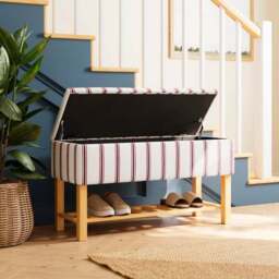 Upholstered Hallway Storage Bench - thumbnail 2