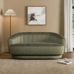 Carmen Quilted Velvet 2 Seater Sofa