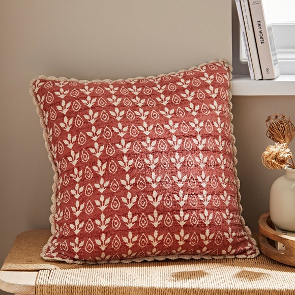 Matalasse Printed Cotton Square Cushion Cover - image 1