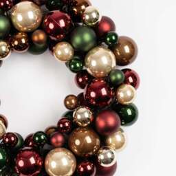 Bronze Bauble Wreath - thumbnail 2