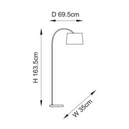 Vogue Carlson Mid Century Floor Lamp - thumbnail 6