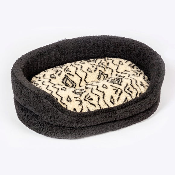 Danish Design Fleece Geometric Slumber Dog Bed - image 1