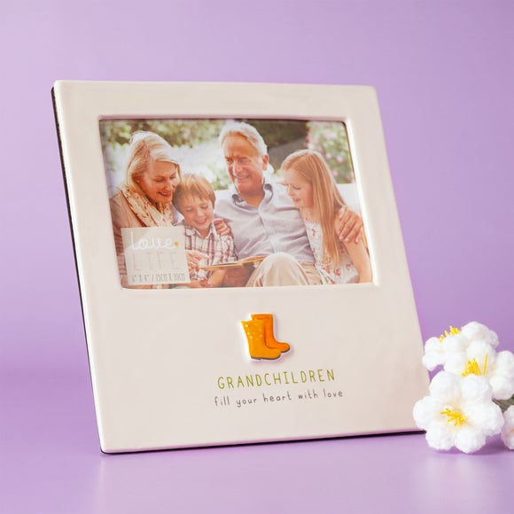 Love Life Grandchildren Ceramic Photo Frame - image 1
