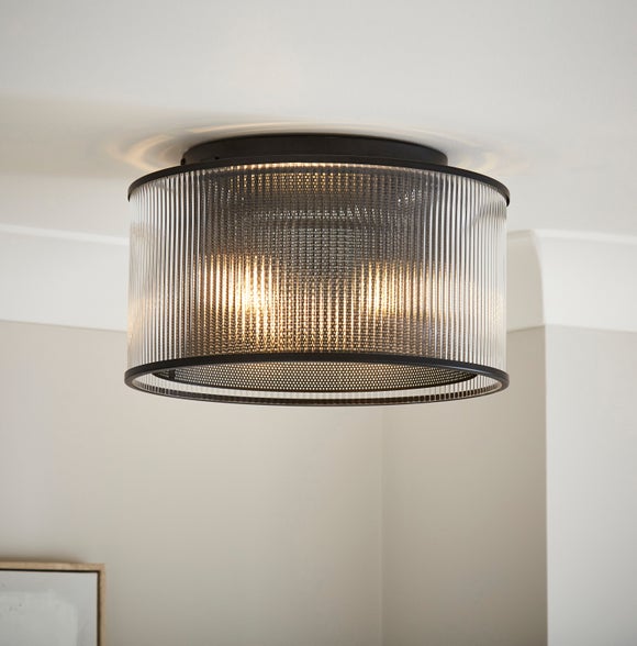Kruze Glass Flush Ceiling Light - image 1