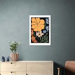 East End Prints Blooming Big Floral Night Print by Miho Art Studio - thumbnail 1