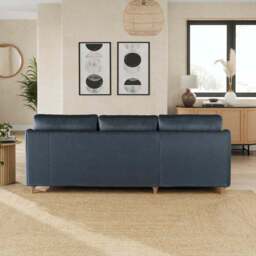 Hattie Matte Plush Velvet Corner Chaise Sofa - thumbnail 3