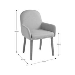 Agnes Carver Dining Chair, Fabric - thumbnail 6