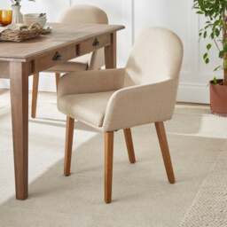 Agnes Carver Dining Chair, Fabric - thumbnail 1