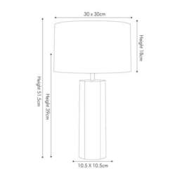 Venetia Tall White & Gold Table Lamp - thumbnail 3