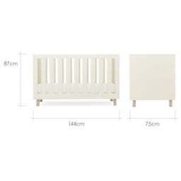 CuddleCo Harper Cot Bed, Cream - thumbnail 5