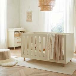 CuddleCo Harper Cot Bed, Cream - thumbnail 1