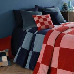 Clara Cotton Velvet Patchwork Bedspread - thumbnail 3