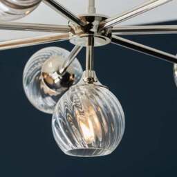 Vogue Asher Art Deco 8 Light Adjustable Ceiling Light - thumbnail 2