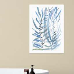 East End Prints Blue Seaweed Print - thumbnail 1