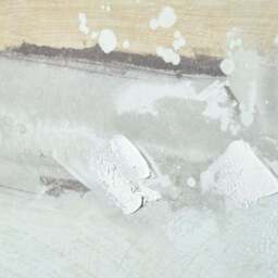 White & Terracotta Abstract Oak Effect Framed Canvas - thumbnail 2