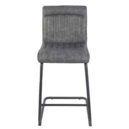 Felix Counter Height Cantilever Bar Stool, Faux Leather - thumbnail 2
