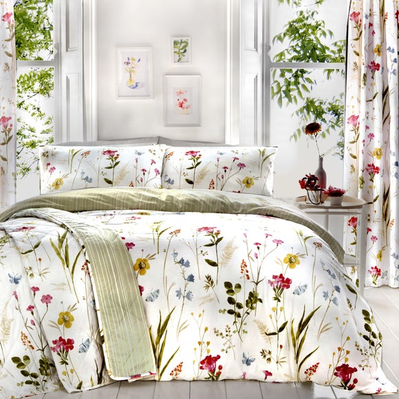 Spring Glade Easy Care Multicoloured Duvet Cover and Pillowcase Set - image 1