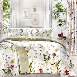 Spring Glade Easy Care Multicoloured Duvet Cover and Pillowcase Set - thumbnail 1