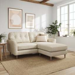 Sven Chunky Tonal Weave Reversible Corner Chaise Sofa - thumbnail 1