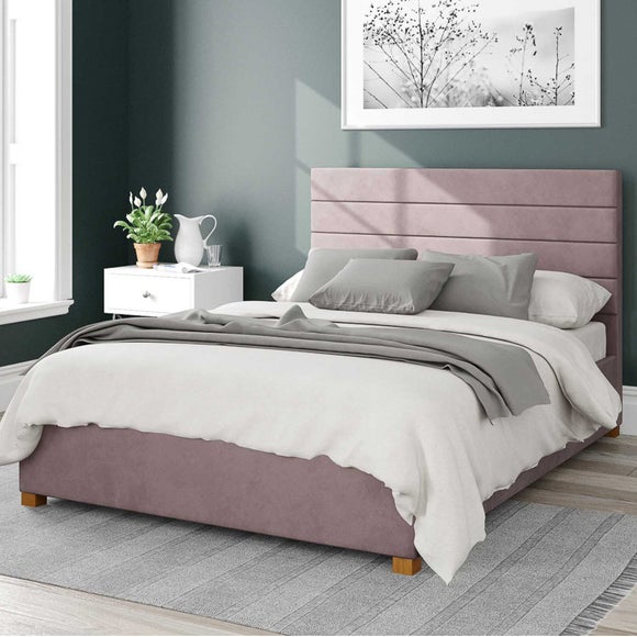 Kelly Plush Velvet Ottoman Bed Frame - image 1
