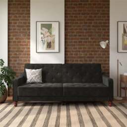 Vintage Velvet Tufted Double Futon - thumbnail 1