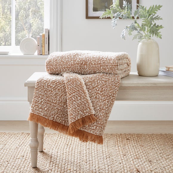Churchgate Kibworth Boucle Throw Blanket 130x180cm by Dunelm