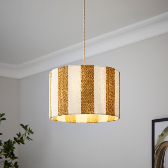 Beatrice Boucle Stripe Easy Fit Drum Lamp Shade - image 1