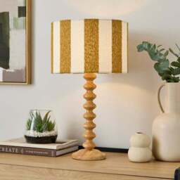 Beatrice Boucle Stripe Easy Fit Drum Lamp Shade - thumbnail 3