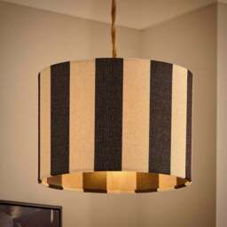 Beatrice Stripe Drum Lamp Shade - thumbnail 2