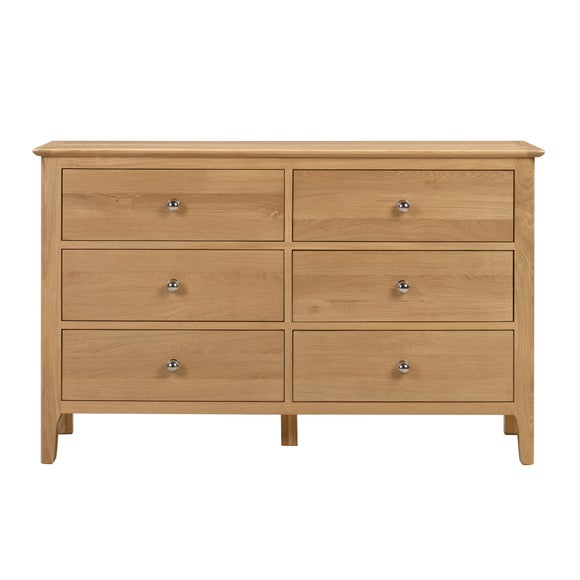 Cotswold Wide 6 Drawer Chest, Oak - image 1