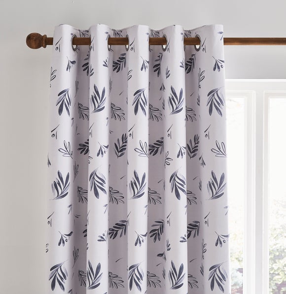 Portree Leaf Blackout Eyelet Curtains