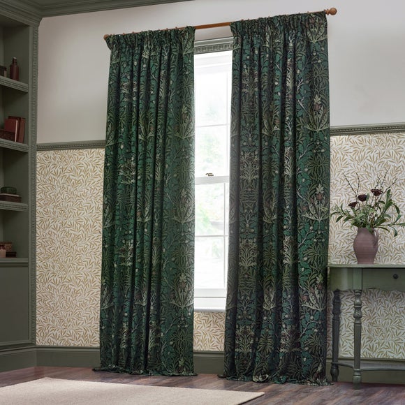 Morris & Co. Acorn Multi Jacquard Pencil Pleat Curtains - image 1