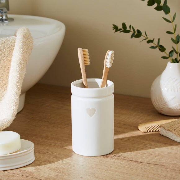 Ceramic Heart Toothbrush Holder - image 1