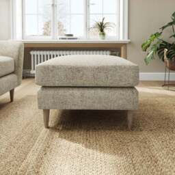 Sven Chunky Chenille Footstool - thumbnail 2